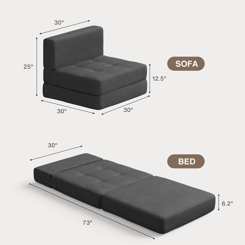 Fauteuil convertible 3 en 1, fauteuil pliant, lit-lit rabattable