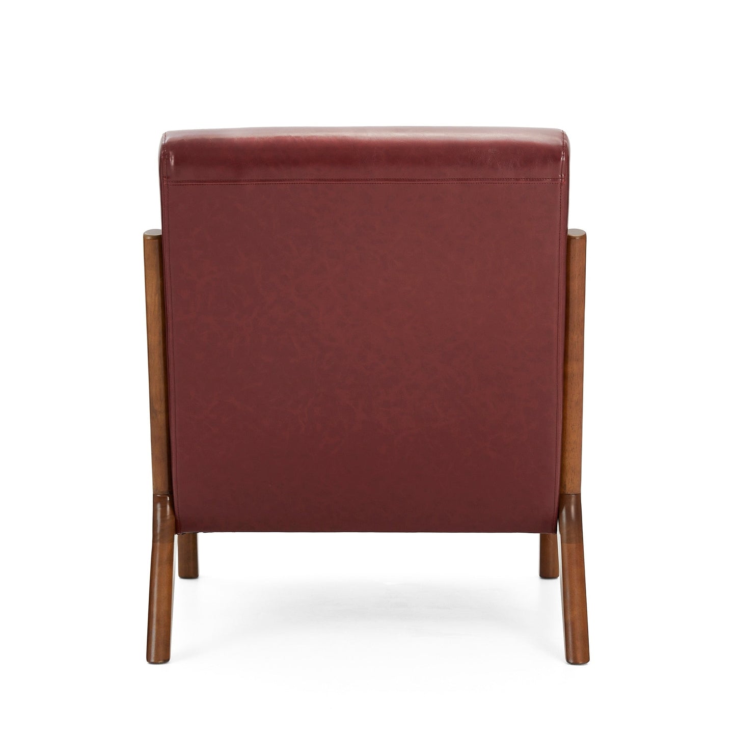 Fauteuil d'appoint moderne en cuir synthétique Glitzhome 30,75 po de hauteur, style milieu de siècle, avec coussin – 25,75 po de largeur x 33,75 po de profondeur x 30,75 po de hauteur