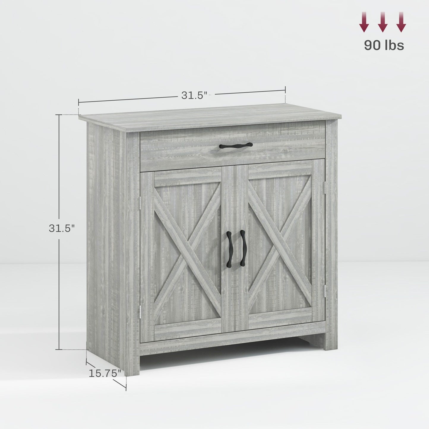 Buffet style grange HOMCOM 32, meuble de rangement buffet, bar à café pour salon ou entrée