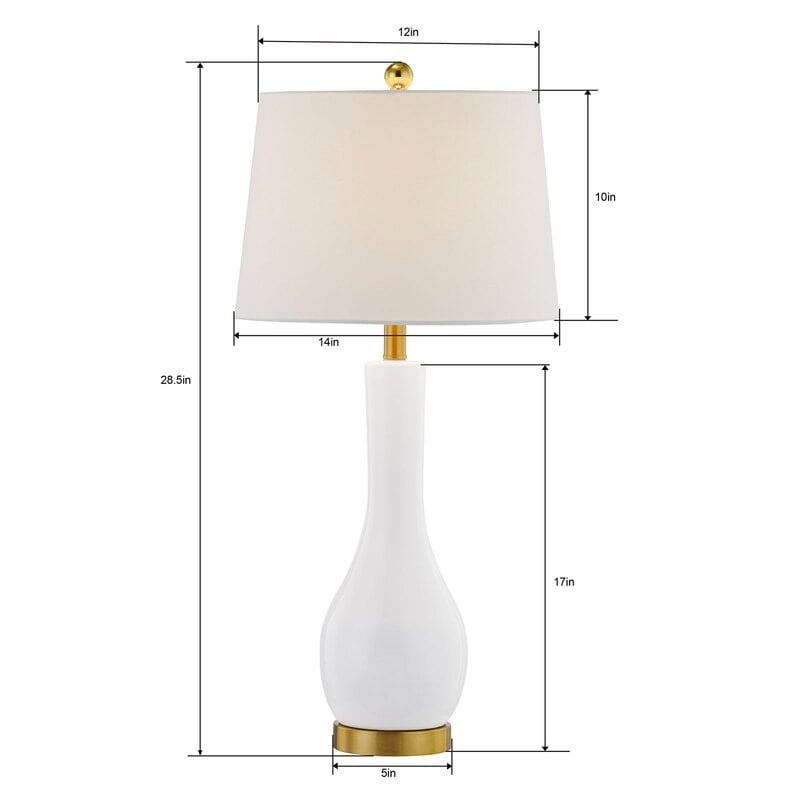 Ensemble de lampes de table en céramique 28,5 avec port USB (lot de 2)