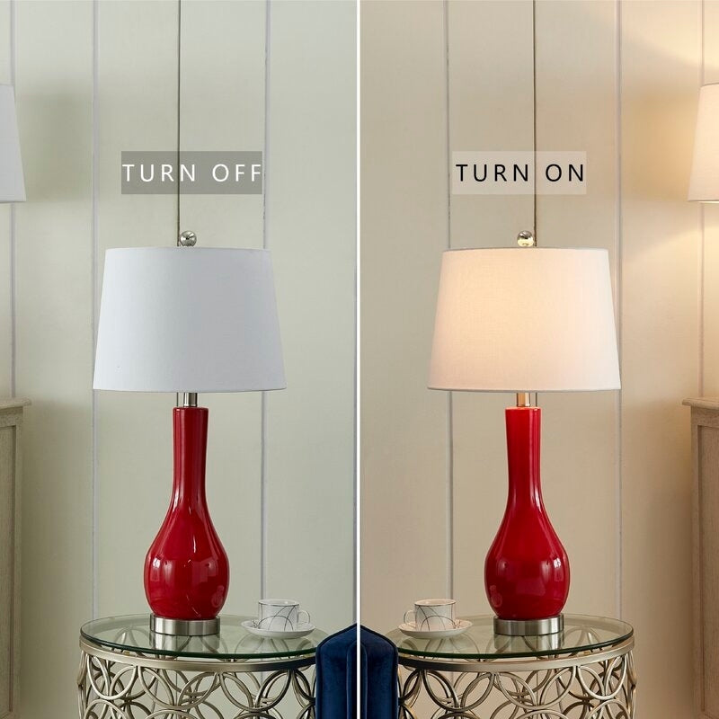 Ensemble de lampes de table en céramique 28,5 avec port USB (lot de 2)