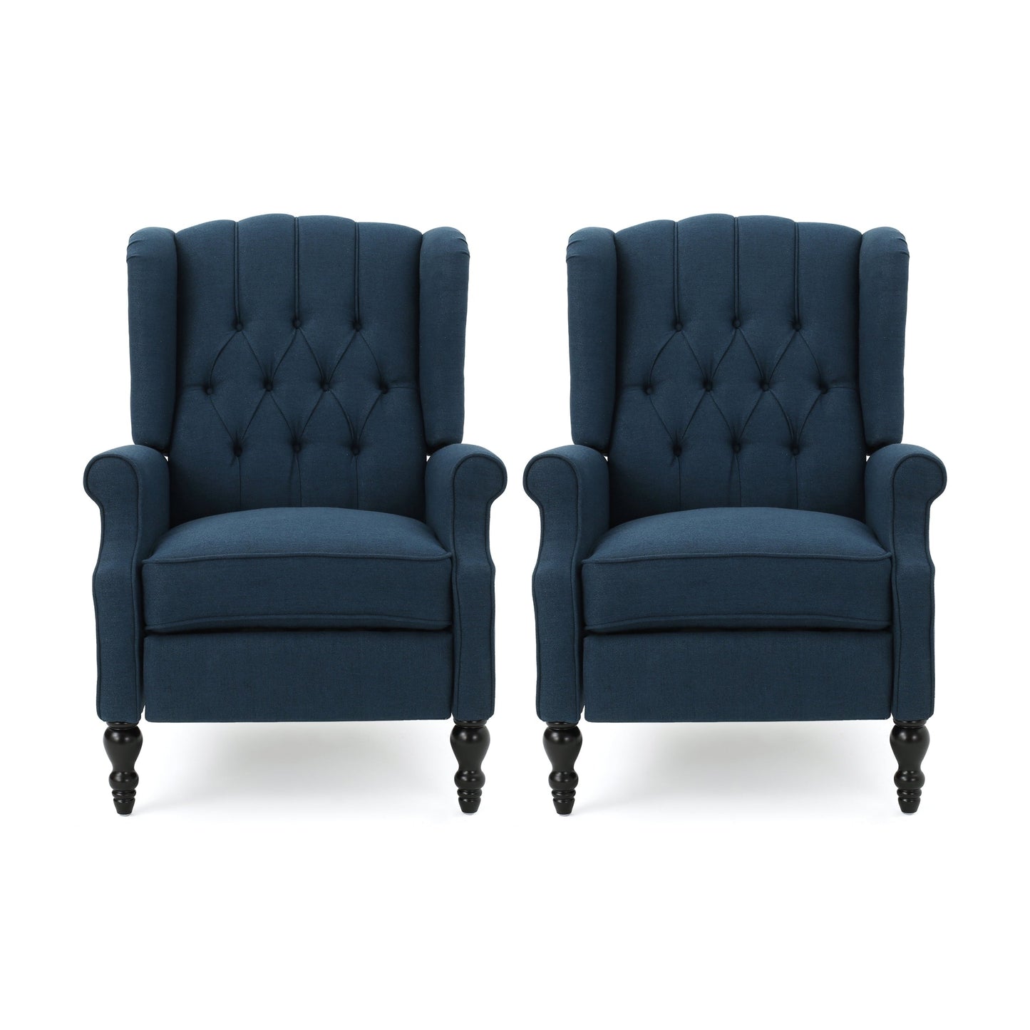 Fauteuils inclinables en tissu capitonné Walter (lot de 2) par Christopher Knight Home