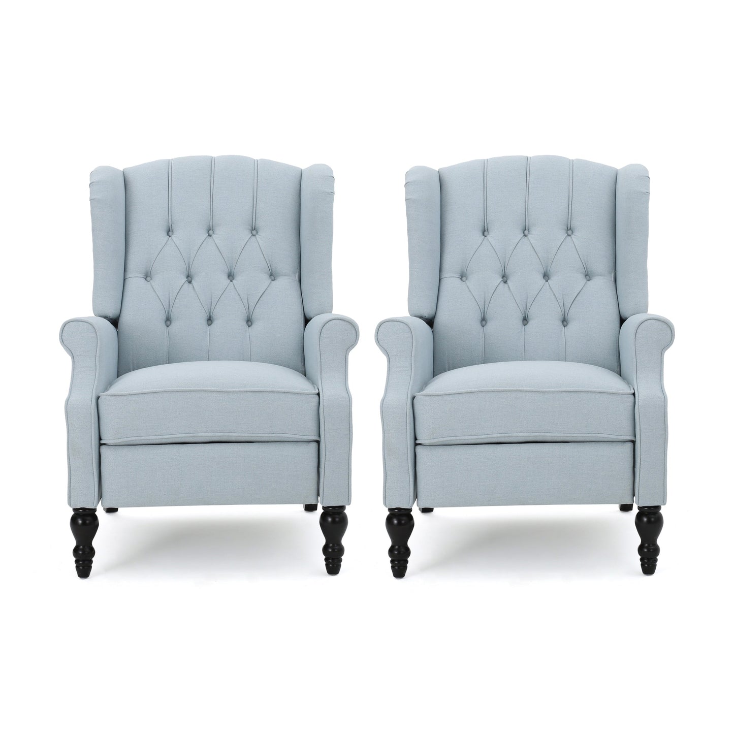 Fauteuils inclinables en tissu capitonné Walter (lot de 2) par Christopher Knight Home