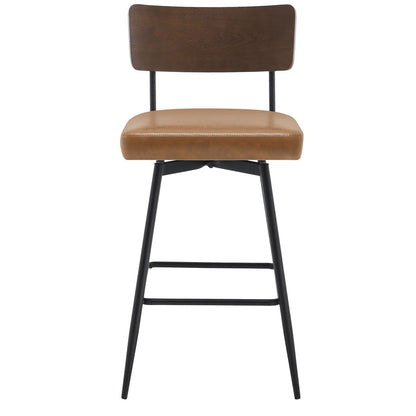 Lot de 2/3/4 tabourets de bar/comptoir pivotants rembourrés en similicuir