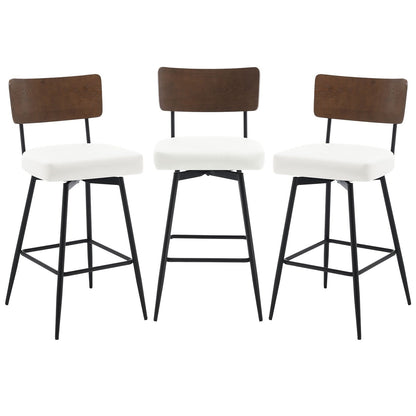 Lot de 2/3/4 tabourets de bar/comptoir pivotants rembourrés en similicuir