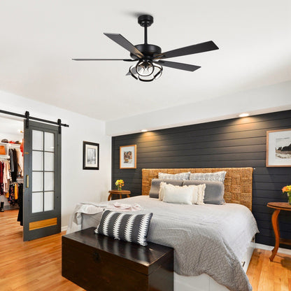 Ventilateur de plafond LED moderne d'intérieur chromé/noir à intensité variable avec lumière et télécommande