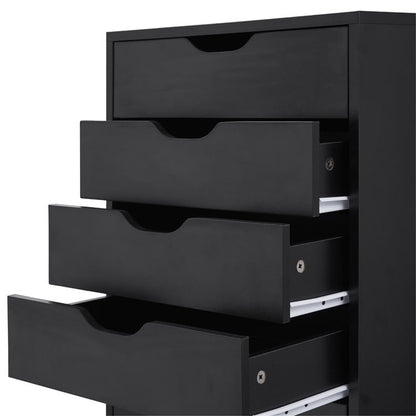 Armoire étroite en bois à 9 tiroirs avec tiroirs coulissants en douceur et étagère de rangement supérieure