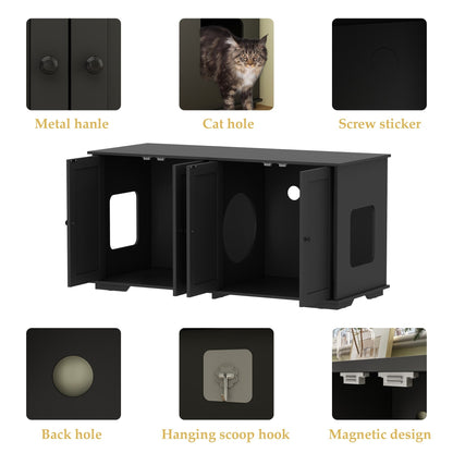 Meubles de dissimulation pour bac à litière pour chat et toilettes privées pour animaux de compagnie