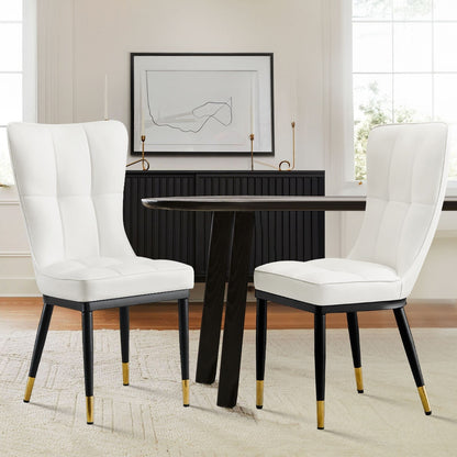 Lot de 2/4 chaises de salle à manger rembourrées en similicuir