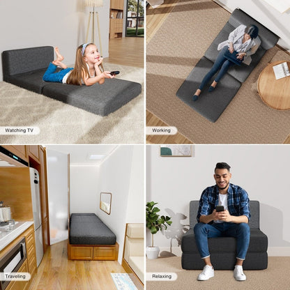 Fauteuil convertible 3 en 1, fauteuil pliant, lit-lit rabattable