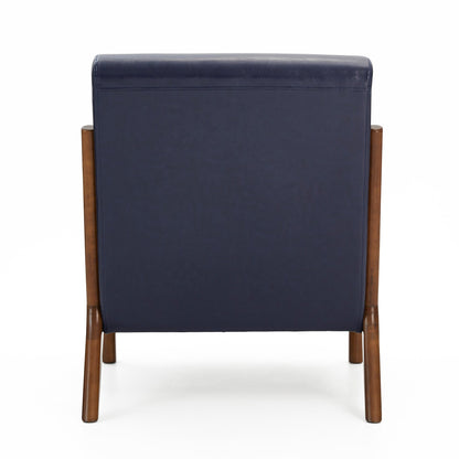 Fauteuil d'appoint moderne en cuir synthétique Glitzhome 30,75 po de hauteur, style milieu de siècle, avec coussin – 25,75 po de largeur x 33,75 po de profondeur x 30,75 po de hauteur