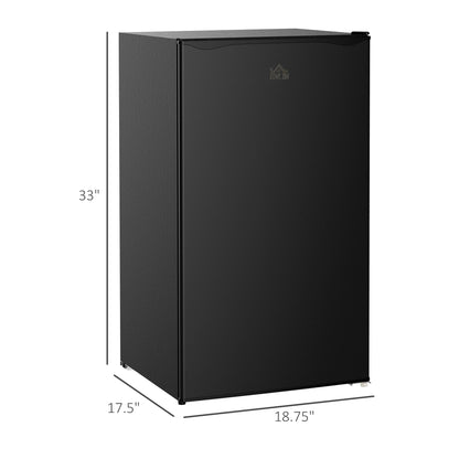 Mini-réfrigérateur HOMCOM de 3,2 pi³ avec congélateur, réfrigérateur compact à une porte avec thermostat réglable pour chambre à coucher