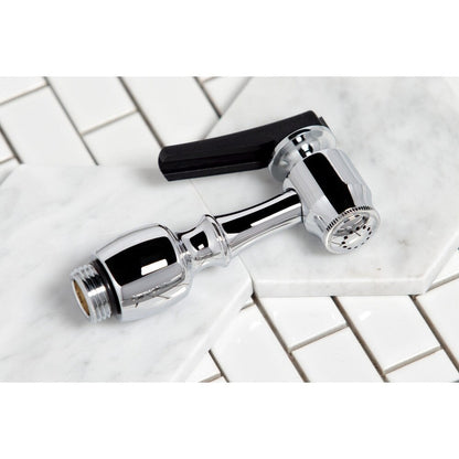 Robinet de cuisine Kingston Brass Heritage Bridge avec douchette en laiton