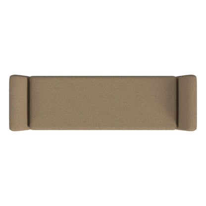 Banc de rangement moderne Sherpa avec pieds en bois HomePop