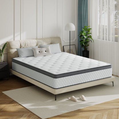 Matelas hybride en mousse à mémoire de forme SweDrea de 12 po de taille moyenne avec CertiPUR-US et Oeko-TEX, avec absorption de charbon de bambou.
