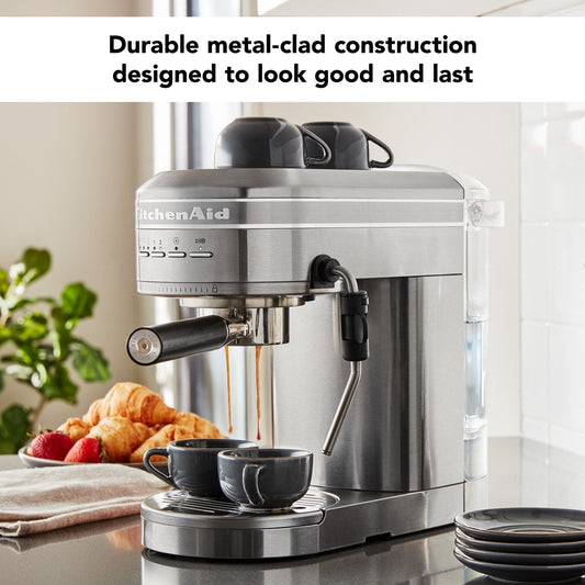 Machine à expresso semi-automatique en métal KitchenAid, KES6503