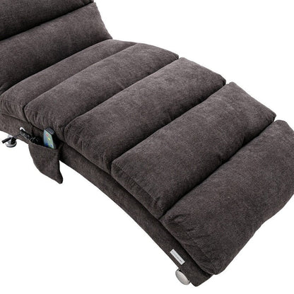 Fauteuil de massage inclinable en lin intérieur avec télécommande, fauteuil de massage électrique ergonomique, 5 modes