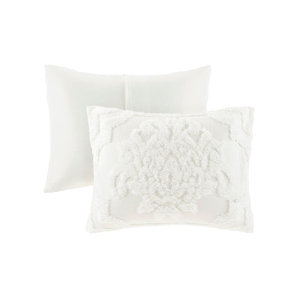 Parure de couette Madison Park Aeriela en coton chenille damassé touffeté