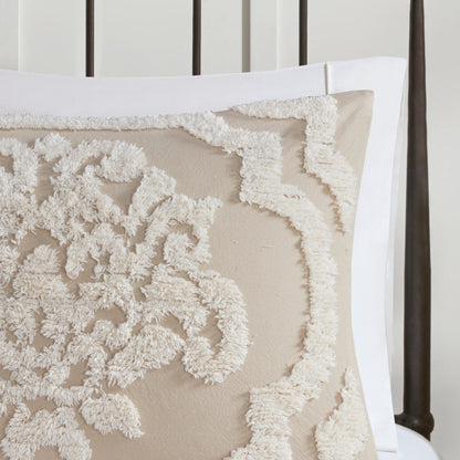 Parure de couette Madison Park Aeriela en coton chenille damassé touffeté