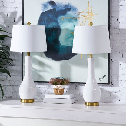 Ensemble de lampes de table en céramique 28,5 avec port USB (lot de 2)
