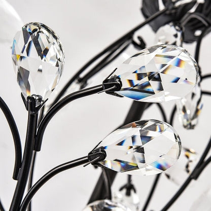 Lustre classique/traditionnel unique à 4 lumières Maxax avec accents en cristal