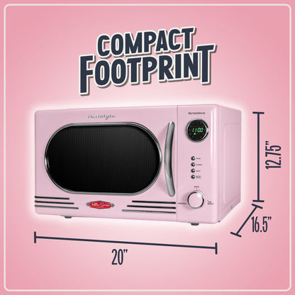 Four à micro-ondes de comptoir rétro nostalgique de 1,1 pi³ et 1 000 watts