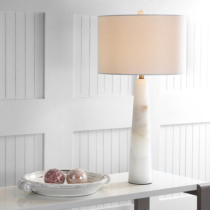 Lampe de table à DEL Giorgiana de 30 pouces en albâtre de SAFAVIEH Lighting - 15 x 15 x 30 cm - 15 L x 15 P x 30 H