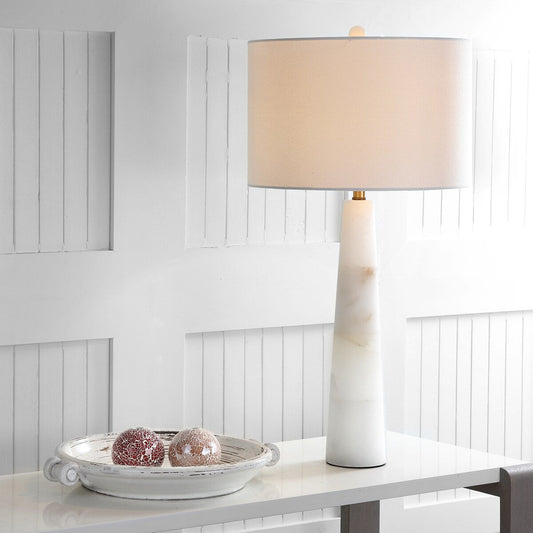 Lampe de table à DEL Giorgiana de 30 pouces en albâtre de SAFAVIEH Lighting - 15 x 15 x 30 cm - 15 L x 15 P x 30 H