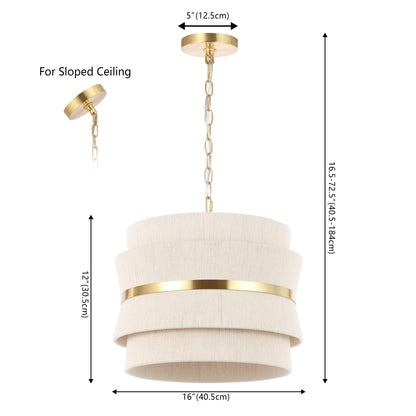 Suspension réglable à 3 lumières SAFAVIEH Oprea (ampoules LED incluses) - 16 x 16 x 16,5-72,5