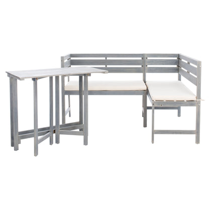 Ensemble de salon d'angle d'extérieur Kenna 3 pièces pour balcon SAFAVIEH - 39 L x 19 P x 33 H