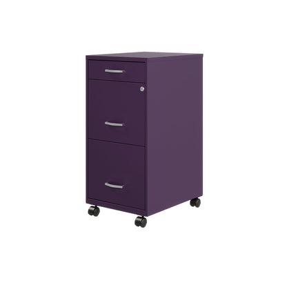 Classeur métallique Space Solutions 18 pouces de profondeur à 3 tiroirs