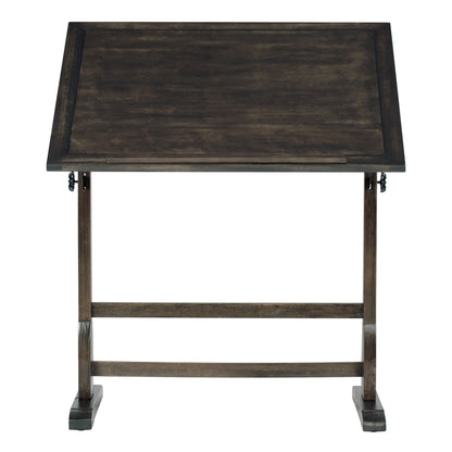 Table à dessin vintage en bois de 36 pouces avec plateau réglable en angle pour le dessin