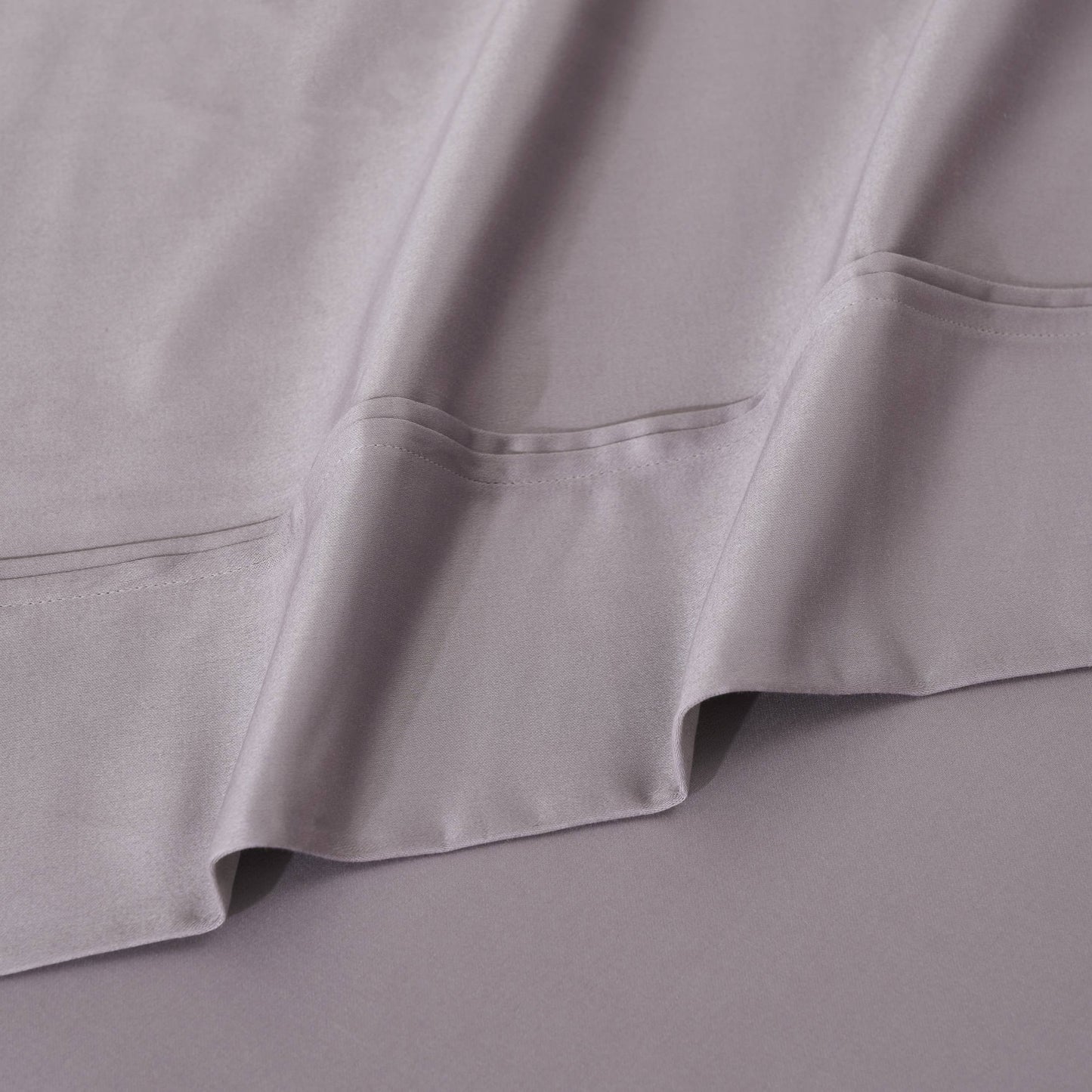 Parure de draps unie écologique en coton égyptien de qualité supérieure 1 200 fils