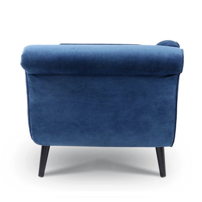 Chaise longue vintage avec accoudoirs en volutes par Christopher Knight Home